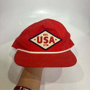 Richardson outdoor patriot Rope SnapBack‎ hat USA red one size